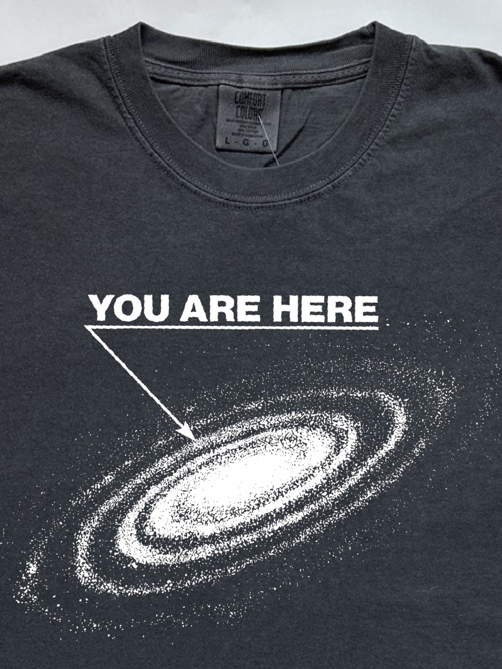 You are here galaxy astronomy stars constellations space vintage art tee